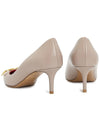 V logo pumps beige - VALENTINO - BALAAN.