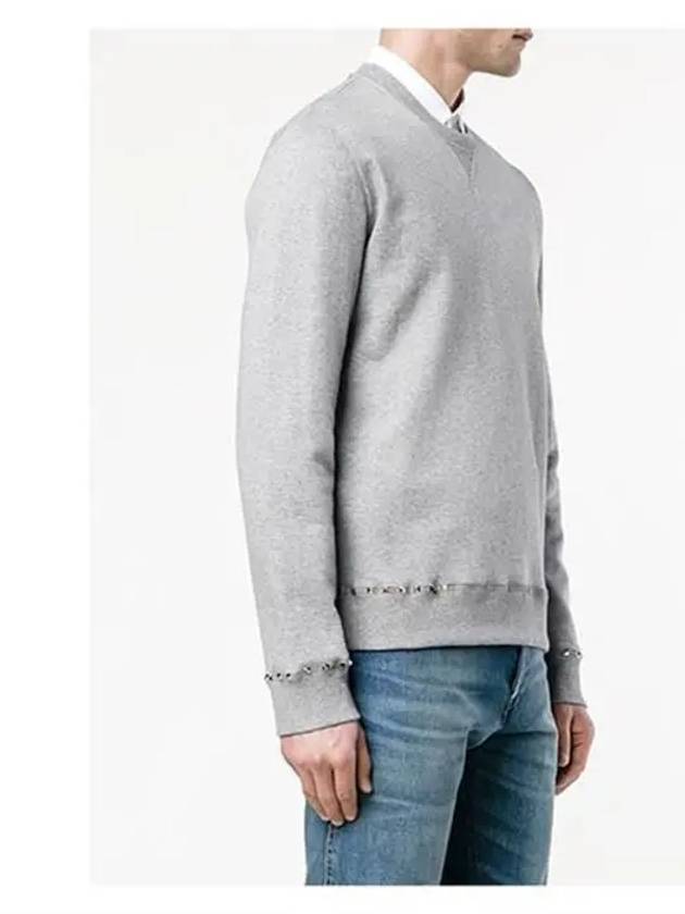 Rockstud Untitled Jersey Sweatshirt Gray - VALENTINO - BALAAN.