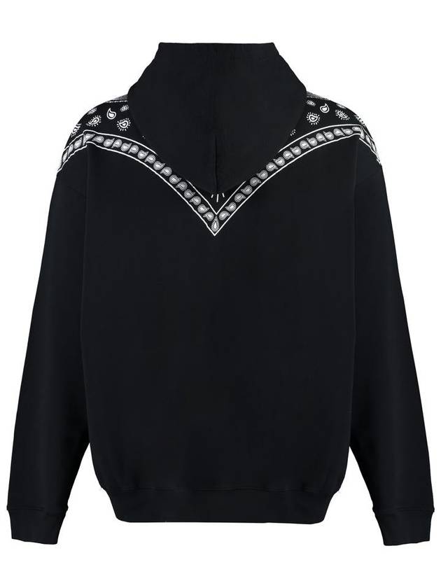 Bandana Confront Cotton Hoodie Black - MARCELO BURLON - BALAAN 3