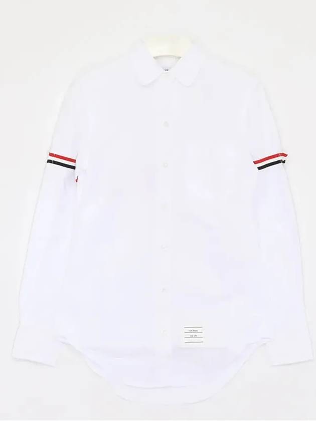 RWB Stripe Button Shirt White - THOM BROWNE - BALAAN 4