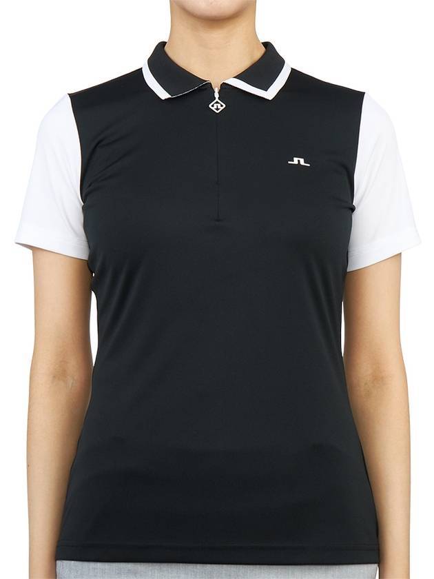 Women's Antonia Golf PK Shirt Black - J.LINDEBERG - BALAAN 1