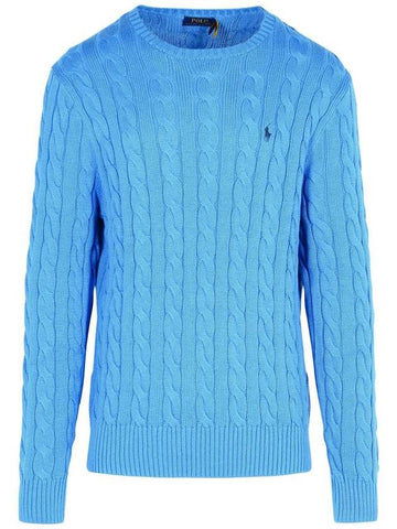 Polo Ralph Lauren Light Blue Cotton Sweater - POLO RALPH LAUREN - BALAAN 1