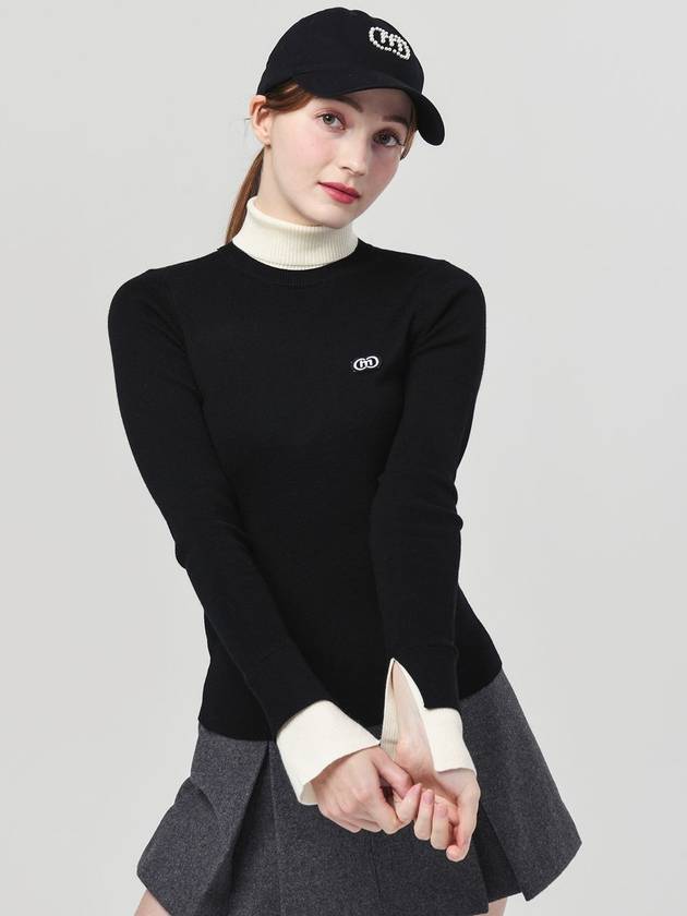 Doyou Know MC Women s Double sided Tissue Color Black Turtleneck DO62242KT18 1 - DOYOUKNOWMC GOLF WEAR - BALAAN 3