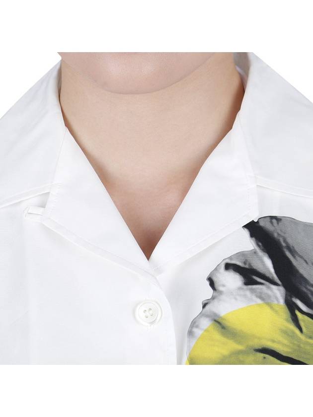 Printed Poplin Pocket Shirt P433BY 10N0 F0009 - PRADA - BALAAN 5