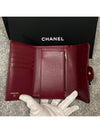 Classic Flap Wallet Grained Shiny Calfskin Gold Metal Burgundy - CHANEL - BALAAN 7