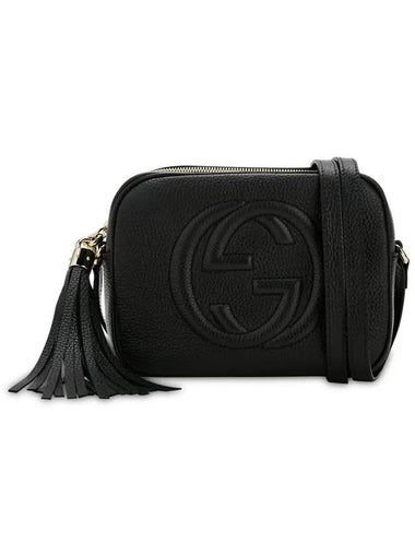 Women's Tassel Leather Cross Bag Black - GUCCI - BALAAN 1