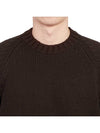 Men’s Merino Wool Knit Top Brown - TEN C - BALAAN 7