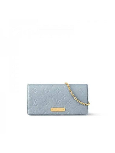 On Chain Lily Monogram Empreinte Long Wallet Blue - LOUIS VUITTON - BALAAN 1