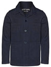 Men's Sirocco II Fisherman Button Cotton Canvas Jacket Marine - SAINT JAMES - BALAAN 1