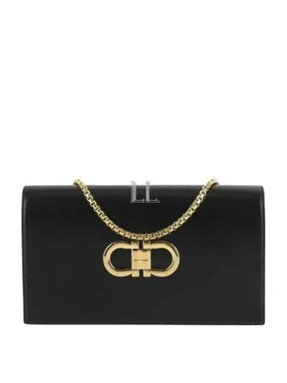 Double Gancini Mini Bag Black - SALVATORE FERRAGAMO - BALAAN 2