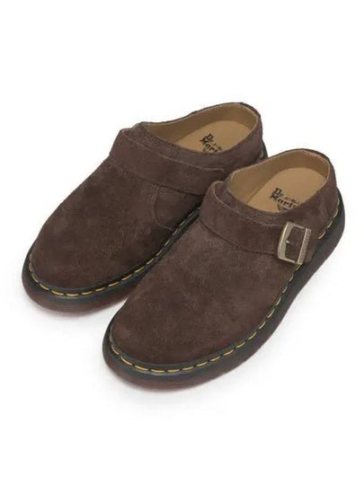 Isham Desert Oasis Suede Mules Dark Brown - DR. MARTENS - BALAAN 2