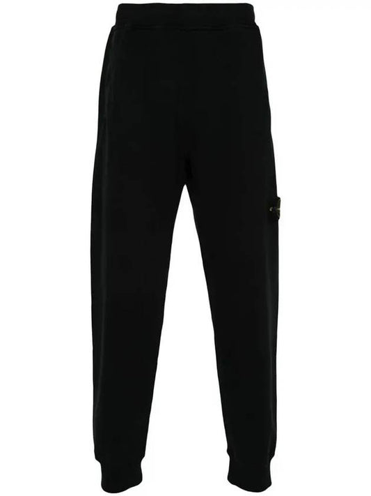 Signature Wappen Patch Cotton Exhaust Pants Black - STONE ISLAND - BALAAN 2