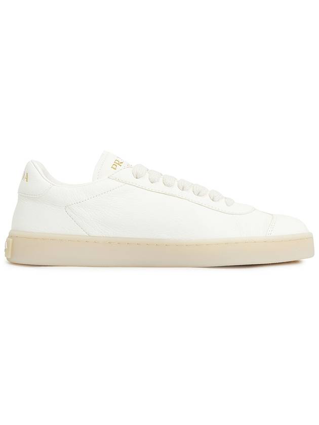 Leather Low Top Sneakers Ivory - PRADA - BALAAN 5