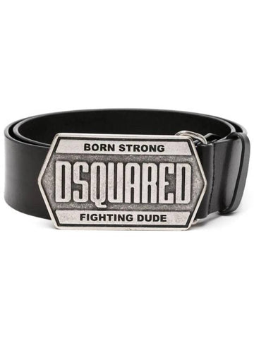 logo decorated leather belt BEM054912900001 - DSQUARED2 - BALAAN 1