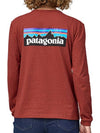 Women's Classic Graphic Logo Cotton Long Sleeve T-Shirt Red - PATAGONIA - BALAAN 5