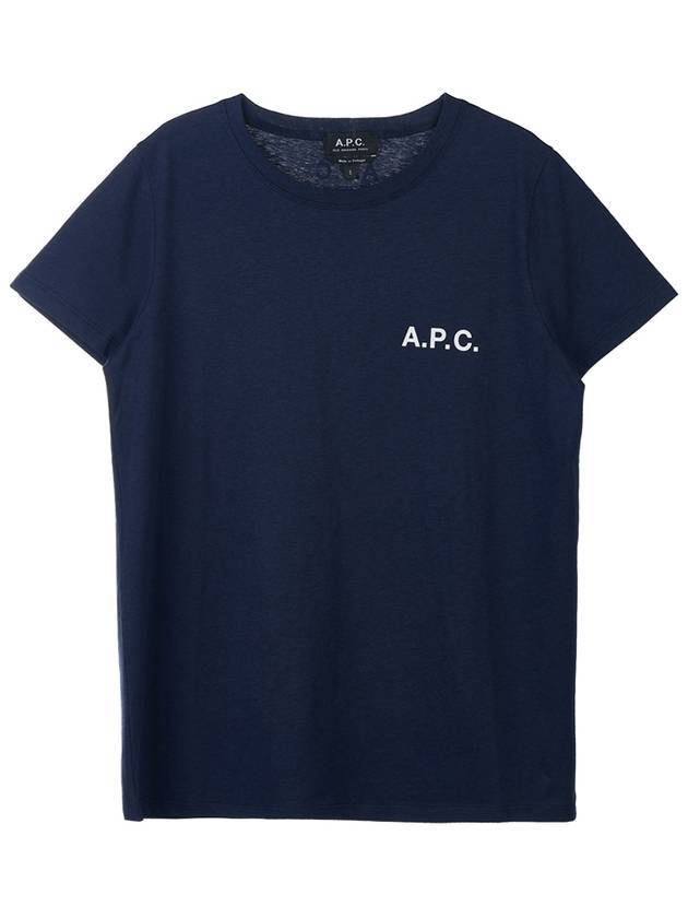 Leanne Logo Short Sleeve T-Shirt Navy - A.P.C. - BALAAN 1