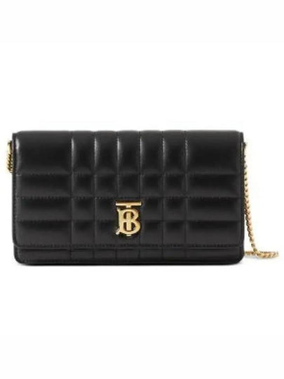 Lola Gold Logo Quilted Mini Cross Bag Black - BURBERRY - BALAAN 2