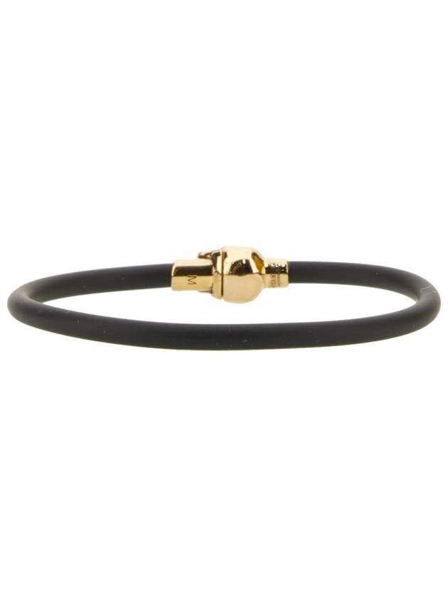 Gold Skull Head Bracelet Black - ALEXANDER MCQUEEN - BALAAN 4