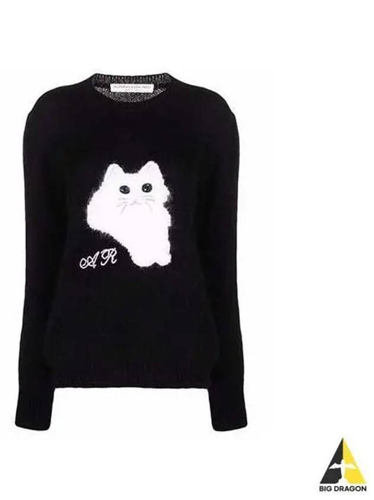 Women s Kitty Mohair Knit Black FAB2665K3357 - ALESSANDRA RICH - BALAAN 1