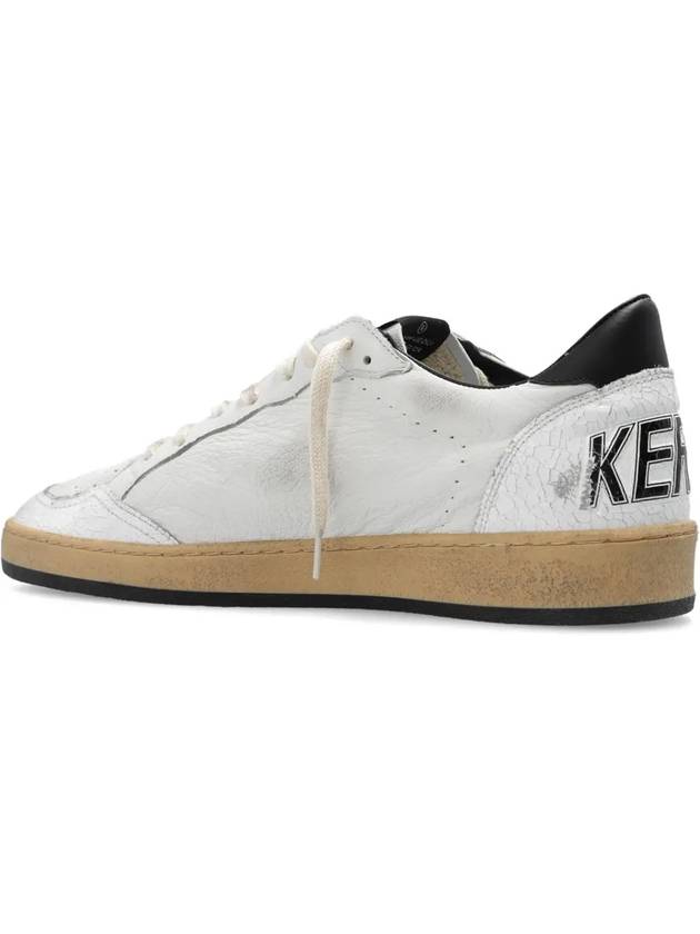 Ball Star Leather Heel Tab Low Sneakers White Black - GOLDEN GOOSE - BALAAN 4