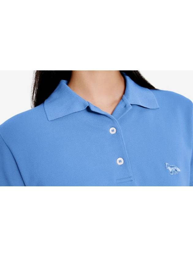 Baby Fox Polo Collar Hampton Blue Women s - MAISON KITSUNE - BALAAN 4