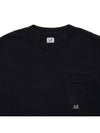 Small Logo Pocket Cotton Short Sleeve T-Shirt Black - CP COMPANY - BALAAN 4