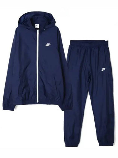 Club Lined Woven Tracksuit Navy - NIKE - BALAAN 1