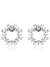 Matrix Pear Cut Crystal Hoop Earrings White - SWAROVSKI - BALAAN 1