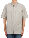 Cotton Popeline Short Sleeve Shirt Grey - CP COMPANY - BALAAN 2