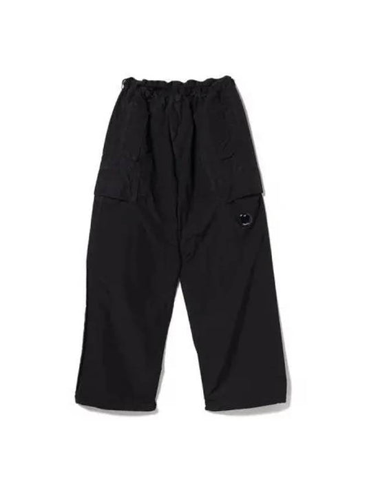 Flatt Nylon Oversized Cargo Straight Pants Black - CP COMPANY - BALAAN 2