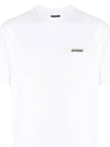 Le Gros Grain Logo Short Sleeve T-Shirt White - JACQUEMUS - BALAAN 1