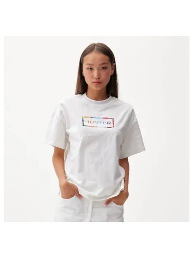 UNISEX Play Season Logo T Shirt White HAU0006ATZWHT - HUNTER - BALAAN 1