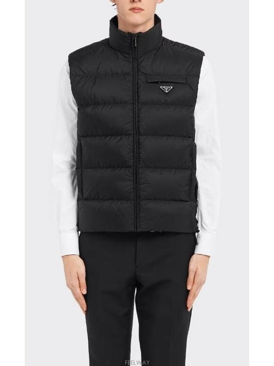 Re-Nylon Sleeveless Down Padded Jacket Black - PRADA - BALAAN 2