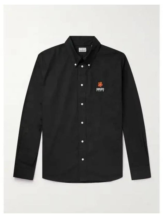 Boke Flower Casual Long Sleeve Shirt Black - KENZO - BALAAN 2