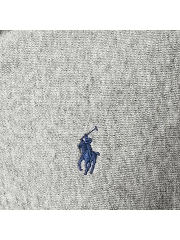 Embroidered Logo Zip Up Hoodie Grey - POLO RALPH LAUREN - BALAAN 5