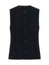 Tailored Pleated 1 Vest Black - ISSEY MIYAKE - BALAAN 2