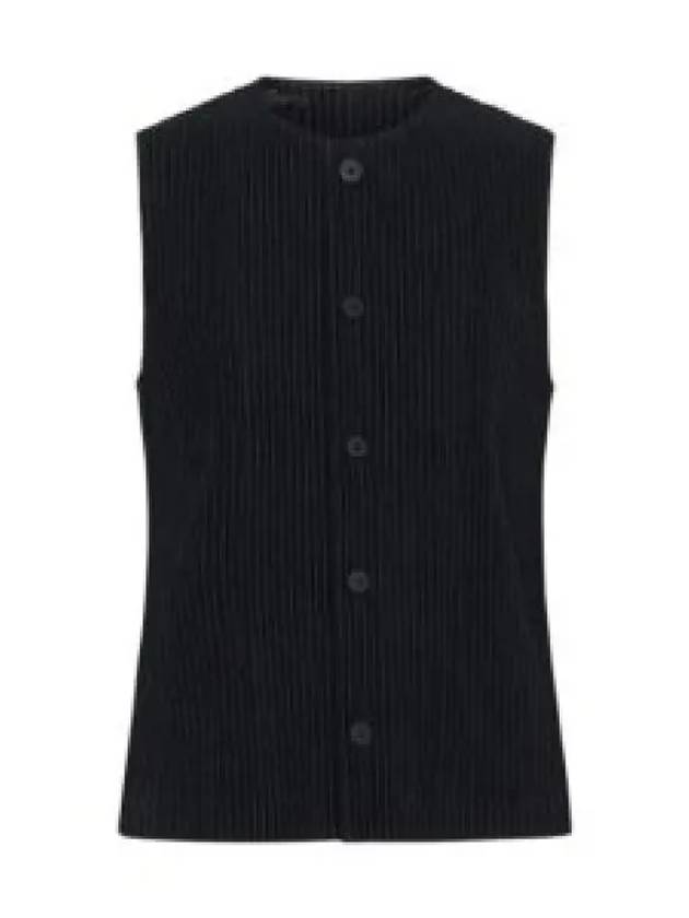 Tailored Pleated 1 Vest Black - ISSEY MIYAKE - BALAAN 2