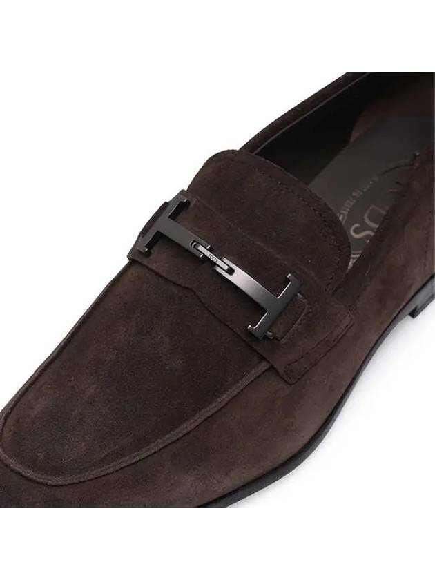 Men's Suede Loafers Dark Brown - TOD'S - BALAAN 6