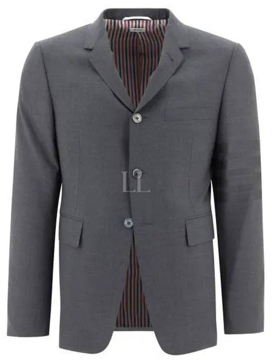 Plain Weave Suiting 4 Bar Classic Sport Jacket Dark Grey - THOM BROWNE - BALAAN 2