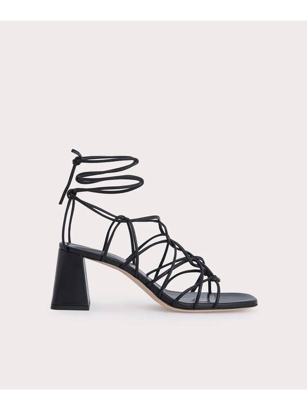 Alexander Nappa Leather Sandal Heels Black - BY FAR - BALAAN 1