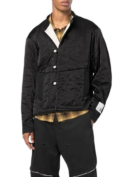 MAISON quilted single breasted jacket black - MIHARA YASUHIRO - BALAAN.