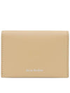 Logo Bifold Card Wallet Beige - ACNE STUDIOS - BALAAN 1