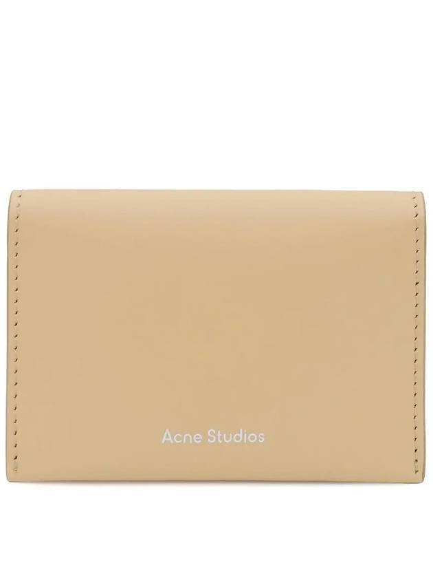 Logo Bifold Card Wallet Beige - ACNE STUDIOS - BALAAN 1