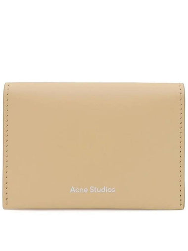 Logo Bifold Card Wallet Beige - ACNE STUDIOS - BALAAN 1