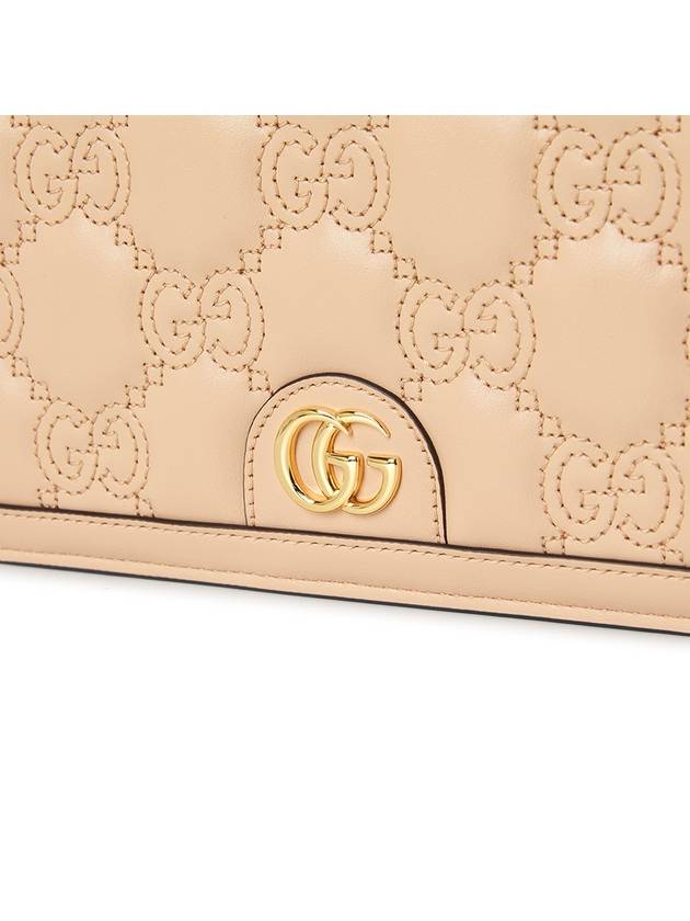 GG Matelassé Leather Long Wallet Rose Beige - GUCCI - BALAAN 8