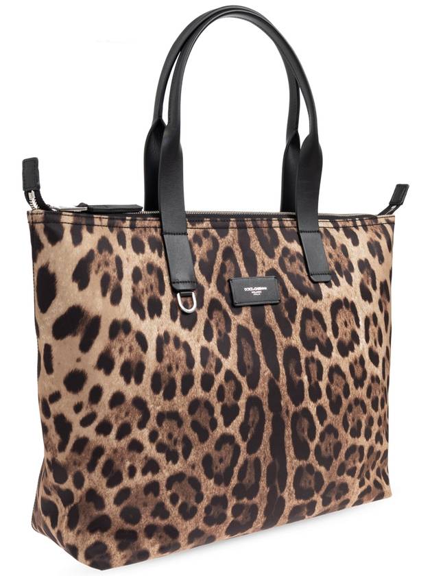 Dolce & Gabbana Animal Motif Shopper Bag, Men's, Brown - DOLCE&GABBANA - BALAAN 4