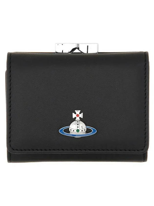 Logo Plaque 3-fold Wallet 5115002AUL001L_N403 - VIVIENNE WESTWOOD - BALAAN 1