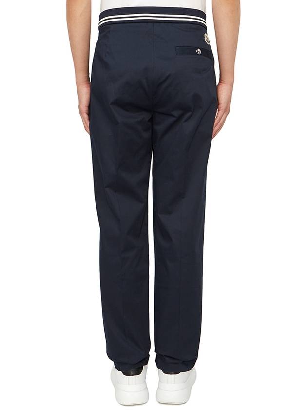 Logo Patch Straight Pants Navy - MONCLER - BALAAN 4