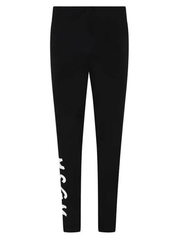 Kids Logo Print Leggings Black MS027707 110 - MSGM - BALAAN 1