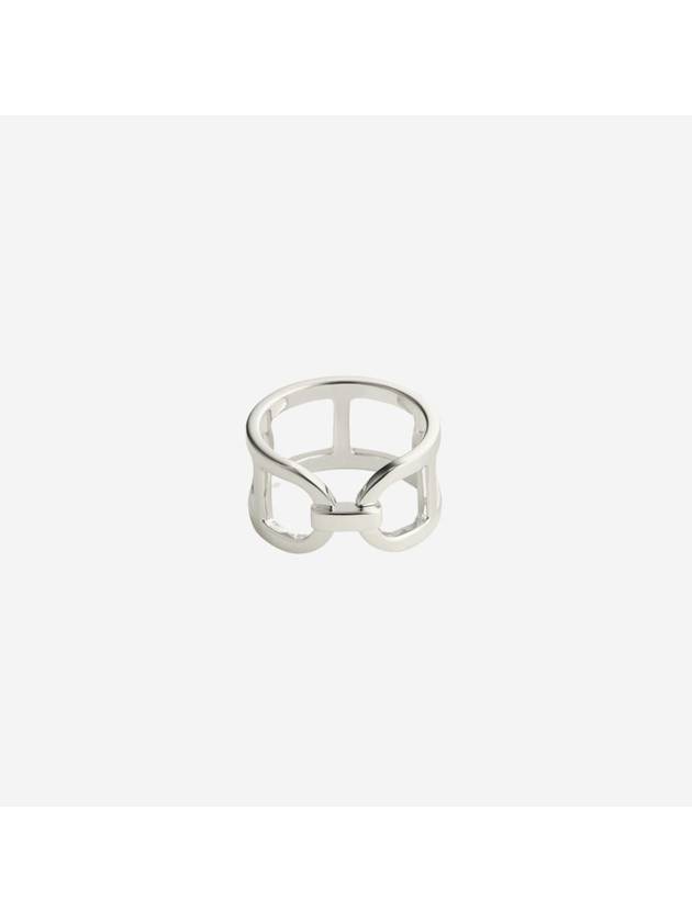 Medium Ever Chandal Enchaine Ring Sterling Silver - HERMES - BALAAN 1